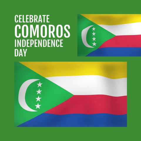 Celebrate Comoros Independence Day with National Flag Illustration - Download Free Stock Templates Pikwizard.com