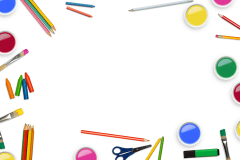 Transparent School Supplies Frame on Blank Background - Download Free Stock Videos Pikwizard.com