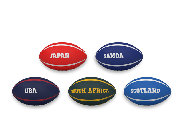 Transparent Rugby Balls Displaying National Flags - Download Free Stock Videos Pikwizard.com