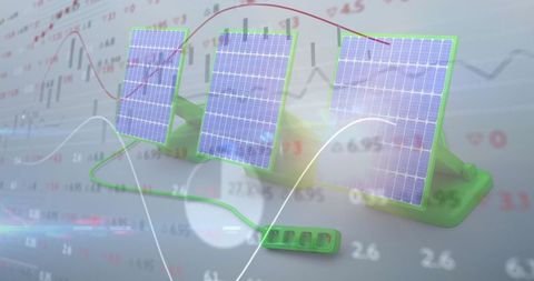 Solar Panels and Financial Data: Energy and Economics Display