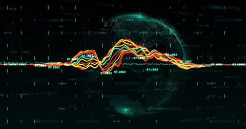 Abstract Financial Data Streaming Over World Map Visualization - Download Free Stock Images Pikwizard.com