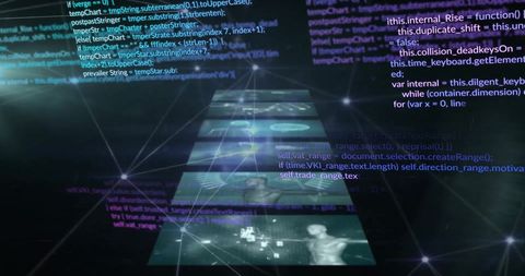 Digital Code Flow on Interfaces Illustrating Data Networking - Download Free Stock Images Pikwizard.com