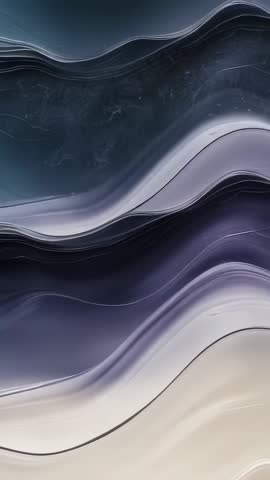 Flowing Abstract Waves Looping Vertical Background for Calming Digital Motion Graphics