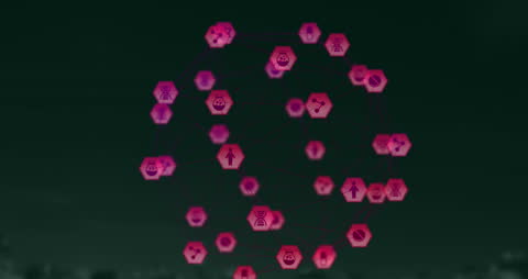 Futuristic Globe of Digital Icons Illustrating Global Networking