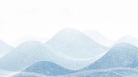 Looping Abstract Blue Waves on White for Calming Vibes in Digital Art