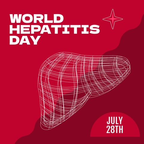 World Hepatitis Day Poster with Abstract Liver Wireframe - Download Free Stock Templates Pikwizard.com