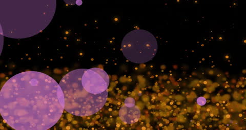 Vibrant Festive Lights with Bokeh Effect Against Black