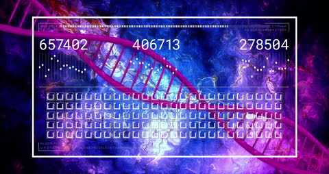 Digital Interface Displaying Genetic Data Processing
