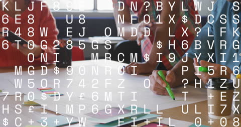 Abstract Data Processing Teamwork Conceptual Animation