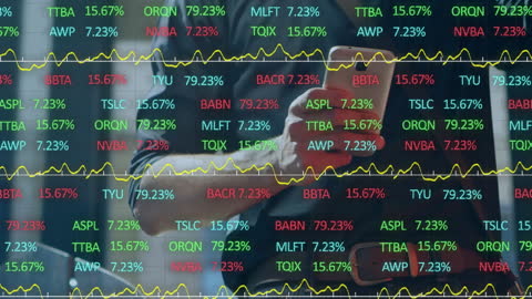 Businessman Analyzing Finance Data on Smartphone