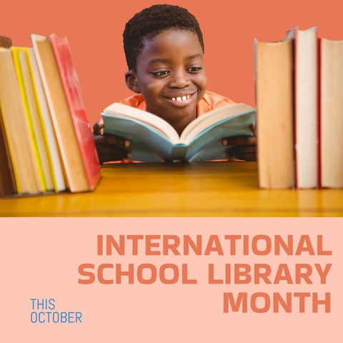 happy boy enjoying book for international school library month - Download Free Stock Templates Pikwizard.com