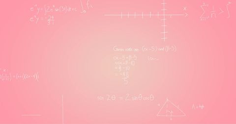Handwritten Math Formulas on Pink Background - Download Free Stock Images Pikwizard.com
