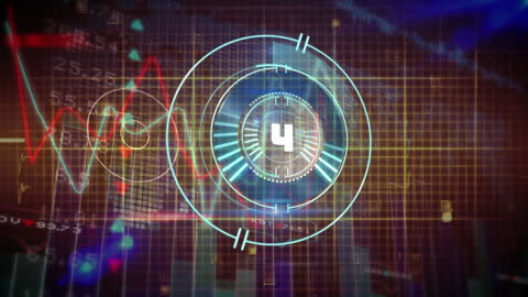 Digital Scope Animation with Data Visualization Elements