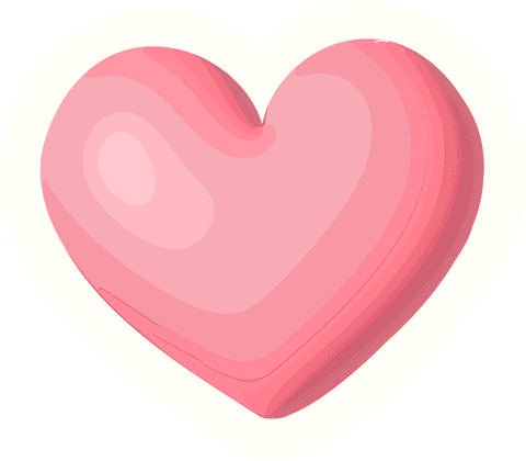 3d pink coral heart icon on transparent background - Download Free Stock Videos Pikwizard.com