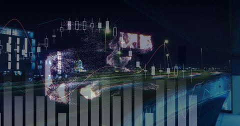 Cityscape Digital Data Interface with Business Analytics - Download Free Stock Images Pikwizard.com