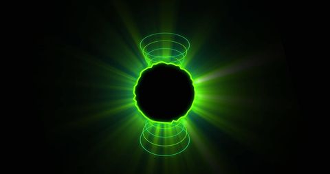 Glowing Green Digital Spheres on Black Backdrop - Download Free Stock Images Pikwizard.com