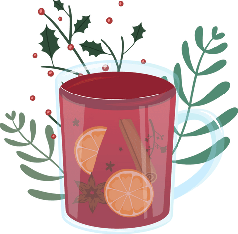 transparent mug of mulled wine with orange and spices - Download Free Stock Videos Pikwizard.com