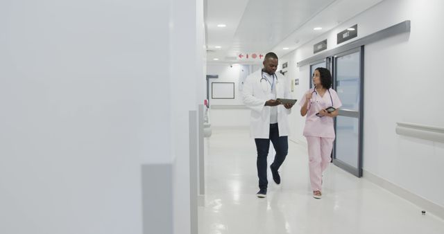 Healthcare Providers Reviewing Medical Records in Hospital Corridor - Download Free Stock Images Pikwizard.com