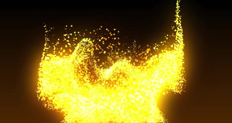 Glowing Golden Light Trails Animation in Motion