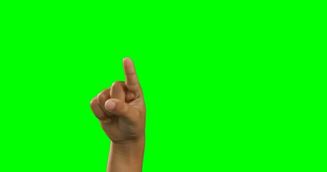 Hand Gesturing Number One on Green Background - Download Free Stock Images Pikwizard.com