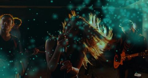 Dynamic Band Powering Through Concert with Vibrant Stage Effects