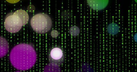 Abstract Digital Binary Code Background with Light Effects - Download Free Stock Images Pikwizard.com