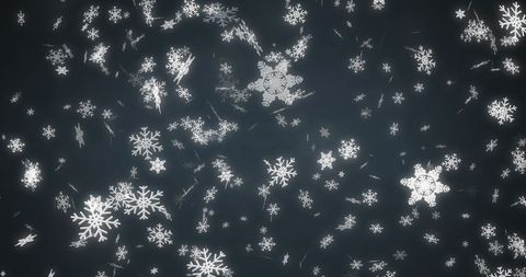 Falling Snowflakes in Winter Night Sky Background