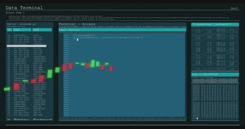 Financial Data Processing Terminal With Global Connections - Download Free Stock Images Pikwizard.com