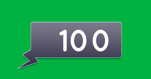 Social media notification icon on vibrant green