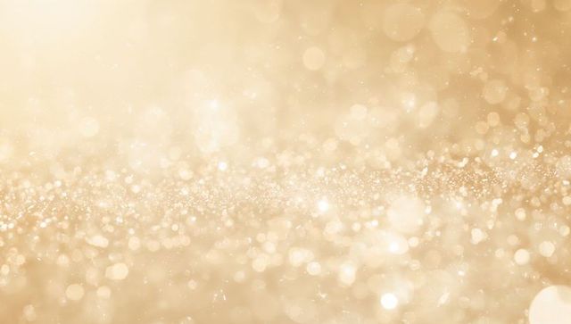 Warm Gold Glitter Bokeh Backdrop with Sparkling Metallic Texture and Soft Glow