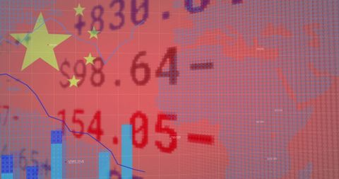 Chinese Economic Data and Financial Market Concept