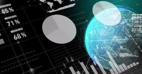 Global Technology Network and Data Processing Interface - Download Free Stock Images Pikwizard.com