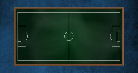 Blank soccer tactics board on creative surface