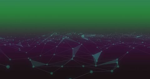 digital connected network with green and purple gradient - Download Free Stock Images Pikwizard.com