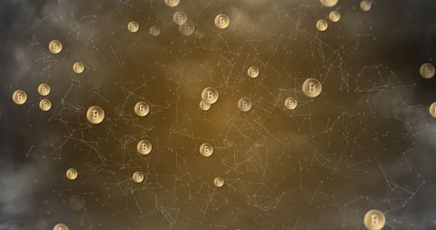 Bitcoin Network Concept with Floating Gold Coins - Download Free Stock Images Pikwizard.com