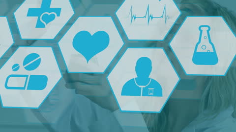 Innovative Medical Science Interface with Healthcare Icons