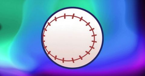 Vibrant baseball icon on gradient background