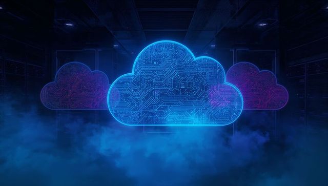 Futuristic Neon Cloud Computing in Data Center with Fog