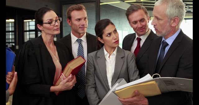 Legal Team Discussing Strategy during Meeting in Office - Download Free Stock Images Pikwizard.com