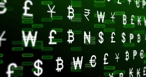 Glowing Currency Symbols on Digital Grid for Financial Data - Download Free Stock Images Pikwizard.com