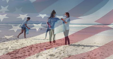 Community volunteers clean beach for environmental awareness