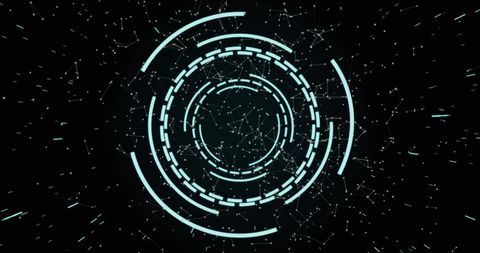 Circular Scope with Network Connections on a High-Tech Background - Download Free Stock Images Pikwizard.com