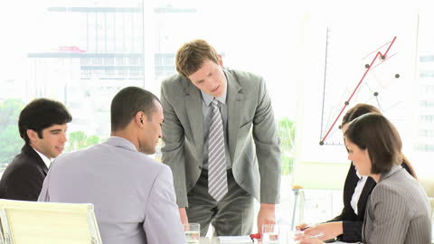 Young Business Team Collaborating in Modern Office Environment