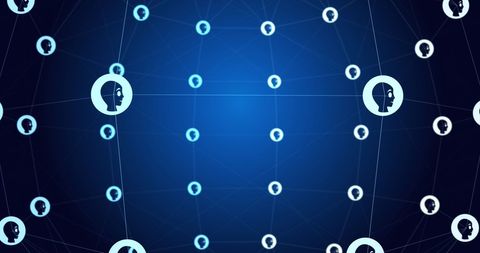 Global Connections with AI Icons Represents Data Processing - Download Free Stock Images Pikwizard.com