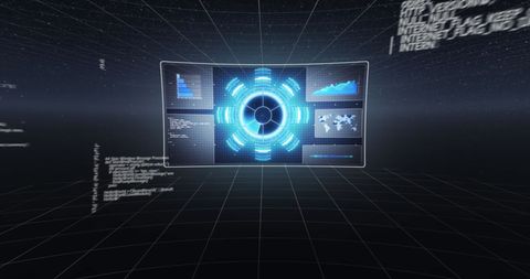 Futuristic Digital Interface with Data and Charts - Download Free Stock Images Pikwizard.com