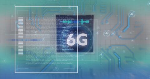 Futuristic 6G Network Concept with Data Processing Visuals - Download Free Stock Images Pikwizard.com