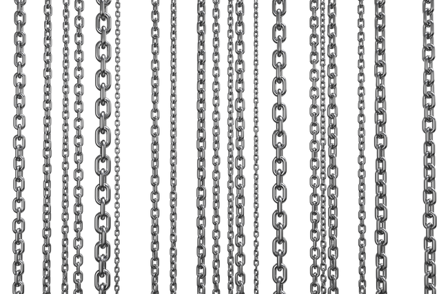 Transparent row of shiny metallic silver chains background visualization - Download Free Stock Videos Pikwizard.com