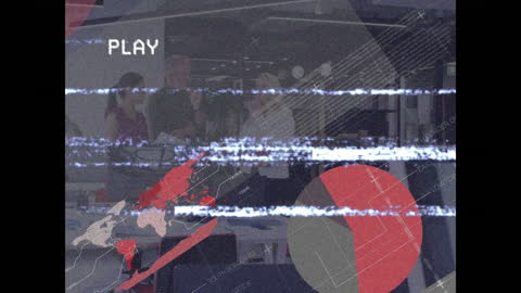 Business Team Analyzing Global Data with Futuristic Interface