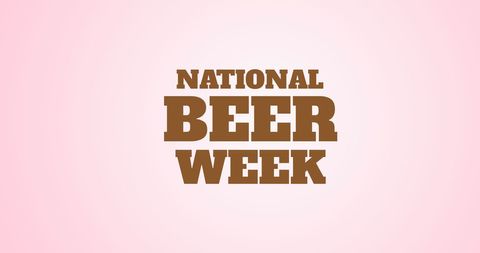 National Beer Week Sign on Pink Background - Download Free Stock Images Pikwizard.com
