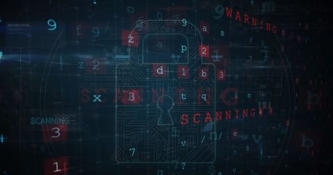 Digital Security Concept with Lock and Binary Data Visualization - Download Free Stock Images Pikwizard.com